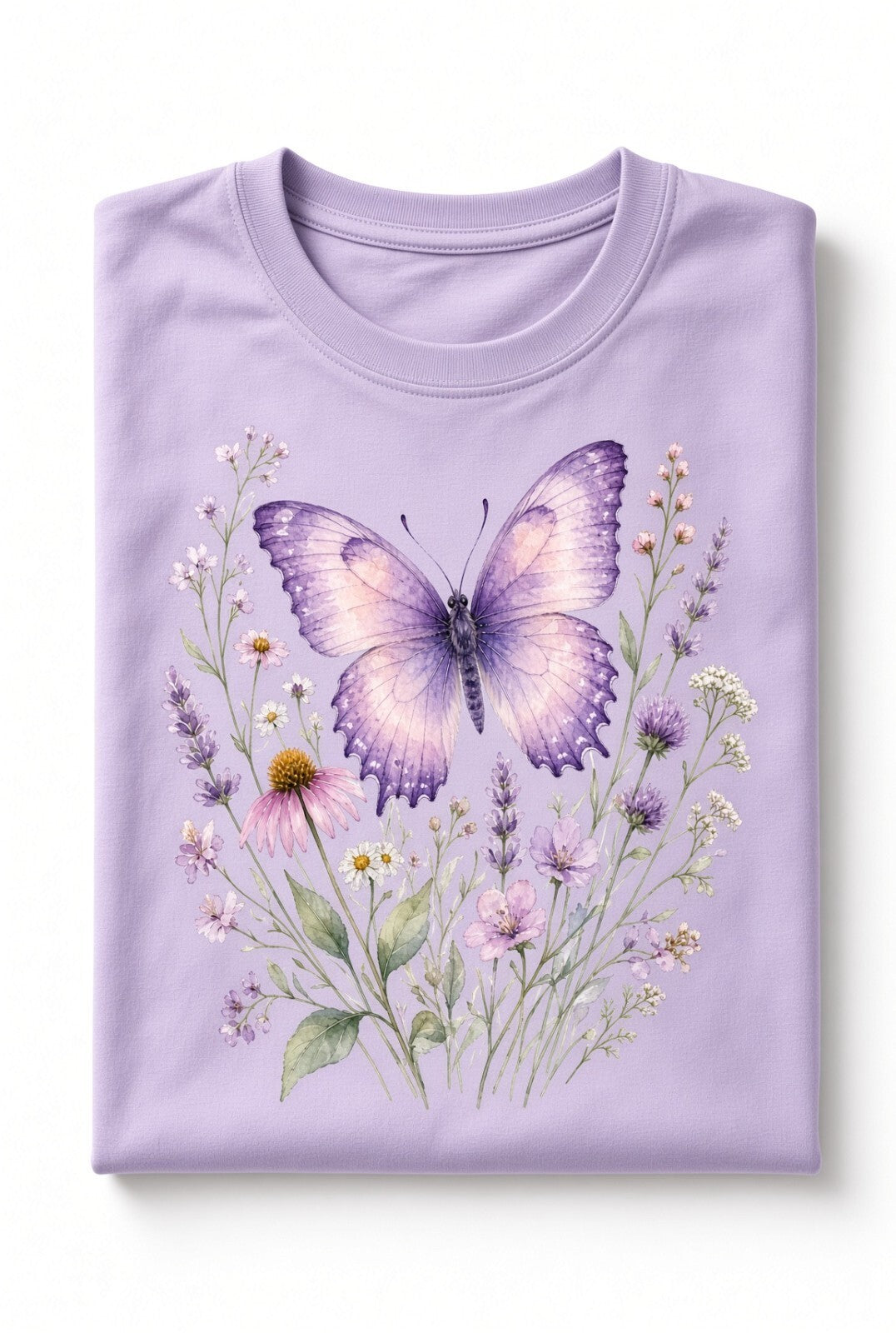 4pcs 10in Purple Butterfly Wildflower Watercolor DTF Transfer