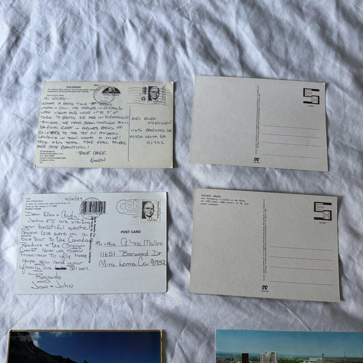 Vintage Postcards Lot - San Francisco, Zion, Redwoods, Castles & Beaches