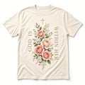 4Pcs 10" God Is Within Her Floral Cross DTF Transfer Heat Press