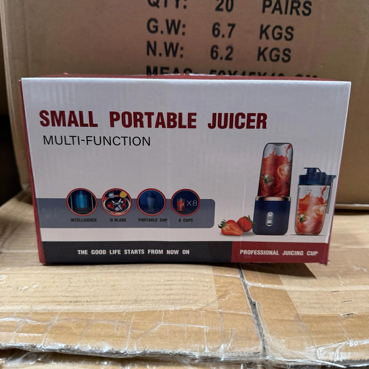 Small Portable Juicer 400ml USB Rechargeable - 10 Blade Multi-Function Blender