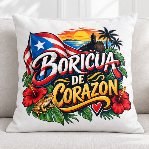 4 Pack Boricua De Corazon Puerto Rico DTF Transfers 10 Inch Iron On