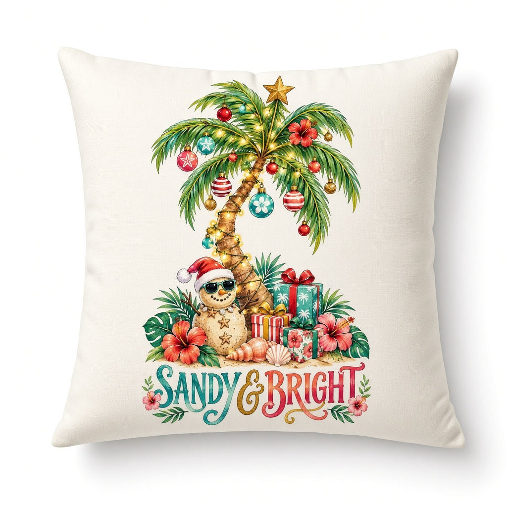 Sandy & Bright Tropical Christmas Palm DTF Transfer Ready to Press