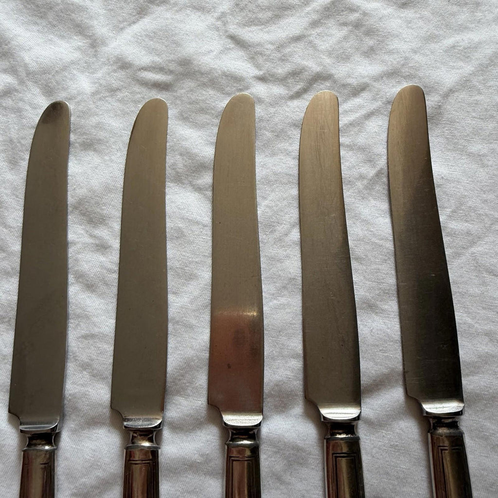 Vintage Wm. Rogers & Son Princess Lady Doris Set of 5 Dinner Knife 9”