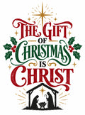 4pcs 10in Gift of Christmas Is Christ Nativity DTF Transfer Ready to Press