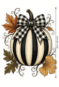 4pcs 10in Striped Pumpkin Buffalo Check Bow DTF Transfer