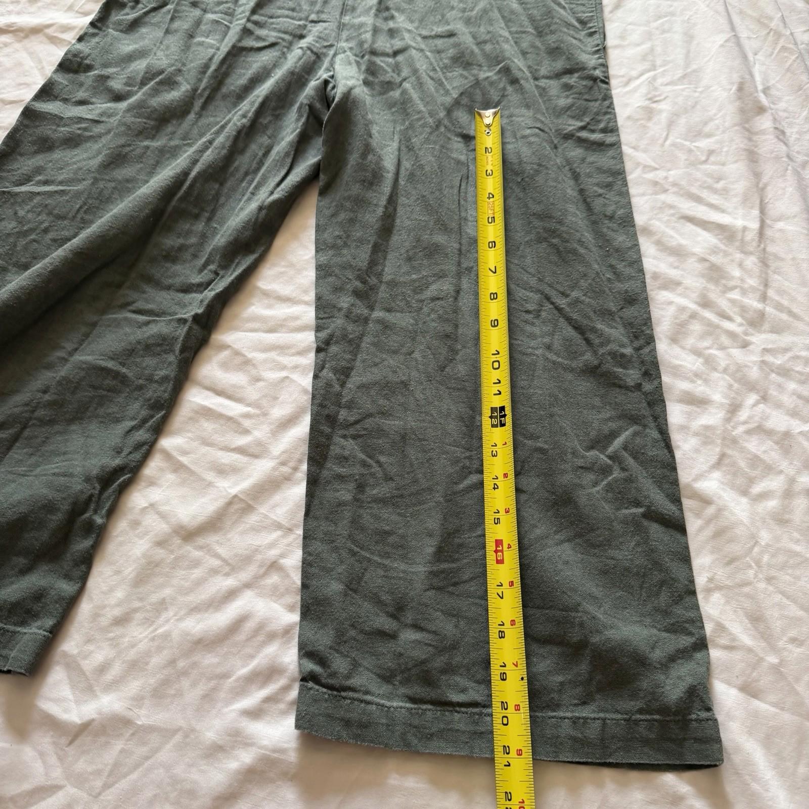 Universal Thread Sage Green Linen Wide Leg Jumpsuit XS