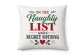 On The Naughty List DTF Transfer 4 Pack 10 Inch Christmas Quote Ready To Press