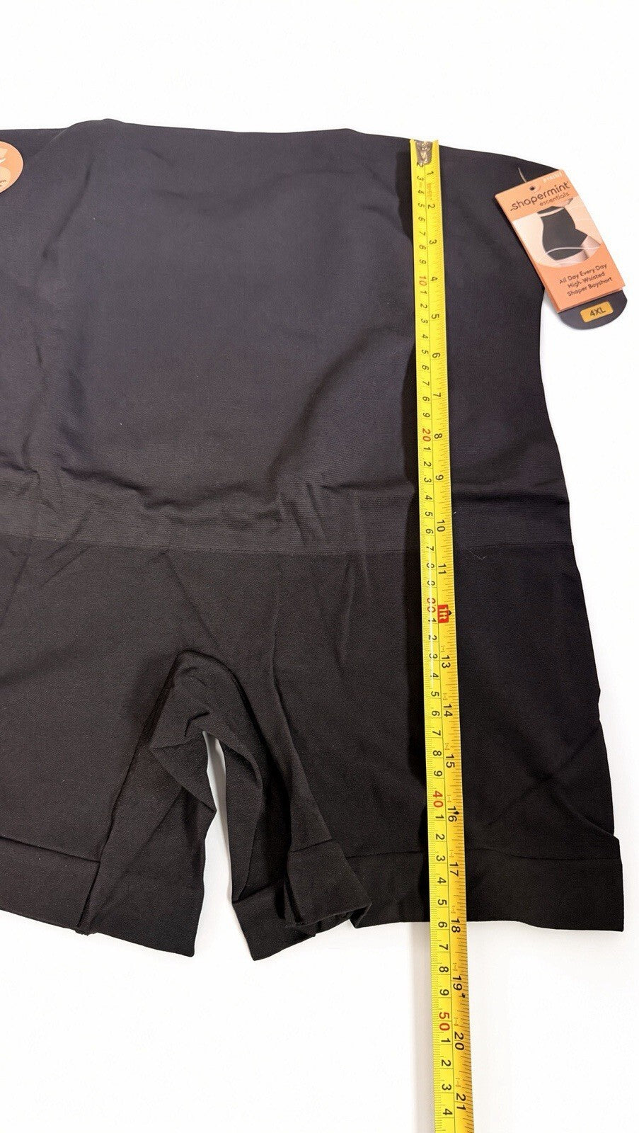 Shapermint Essentials High Waisted Shaper Boyshort 4XL Black Tummy Control NWT