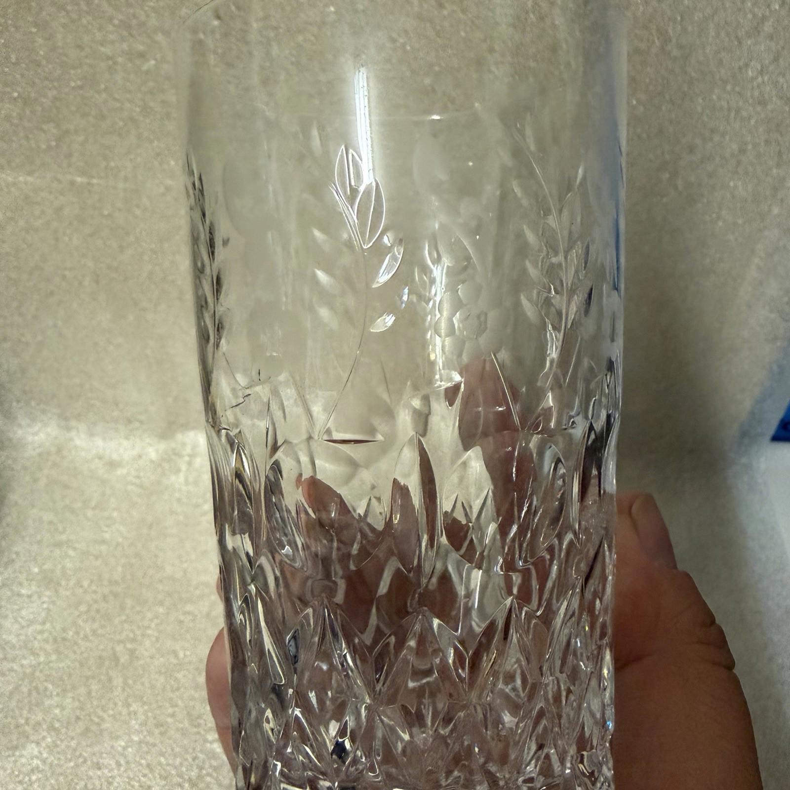 Vintage Rogaska Crystal Gallia Highball Glasses 5 3/8” Crystal Set of 2