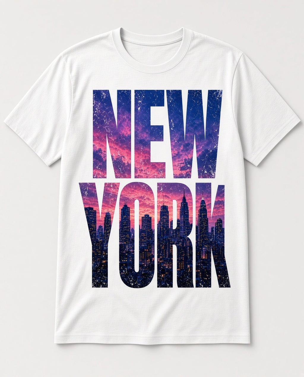 4PCS DTF Transfer New York City Skyline Sunset Letters 10in Iron On