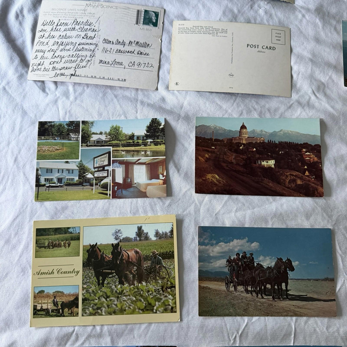 Vintage Postcards Collection - US Travel, Europe Castles, Lakes & Nature