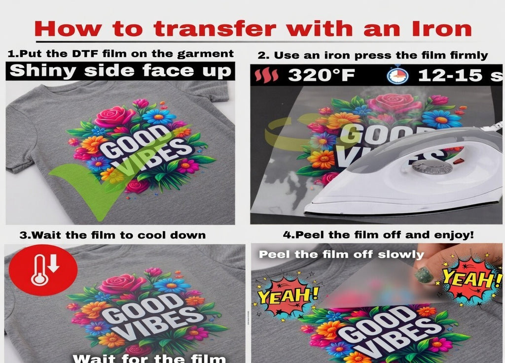 4PCS 10in DTF Transfer Jesus The Way The Truth The Life Christian