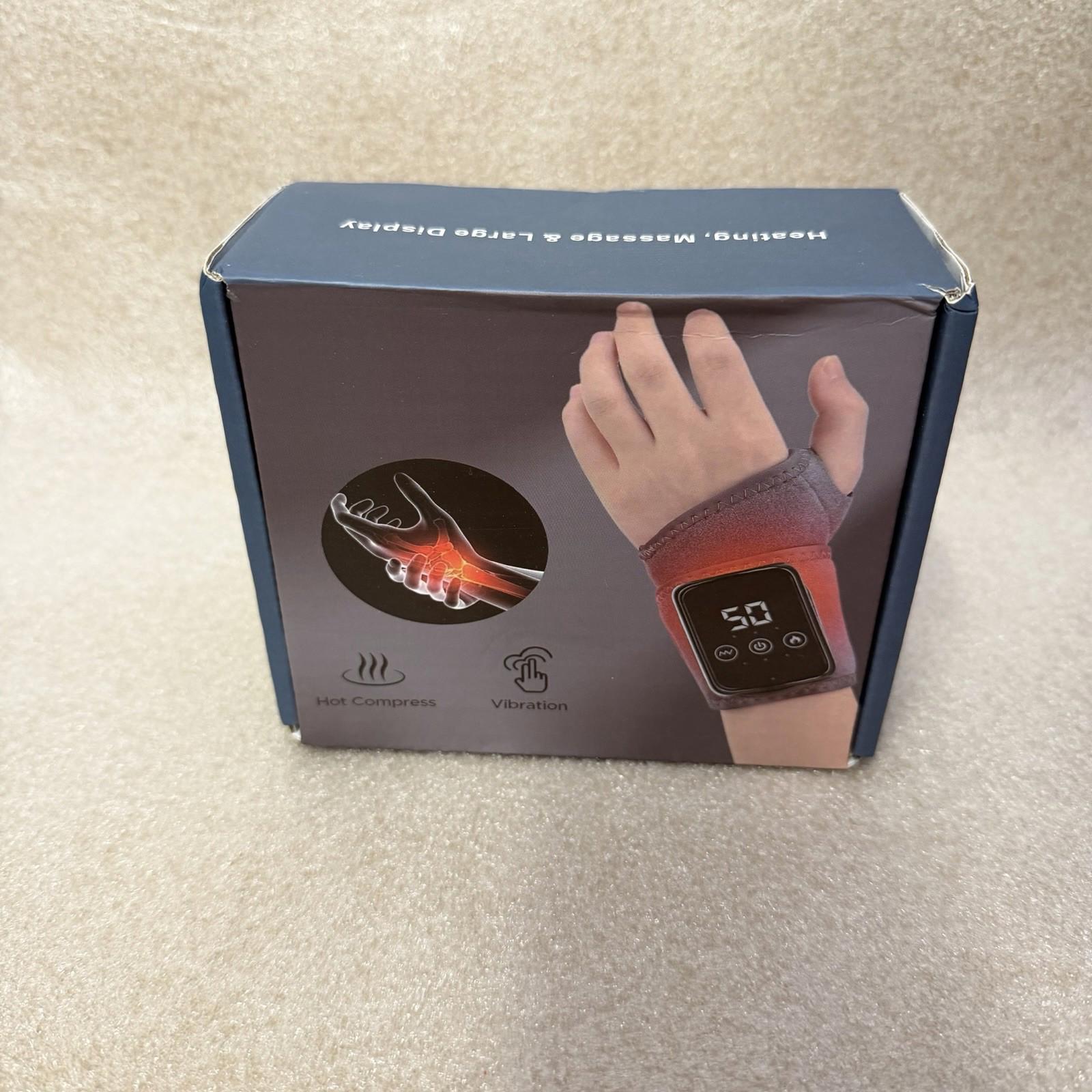 Cordless Hand Wrist Massager Pain Relief with 3 Heat Levels & 3 Vibration Modes