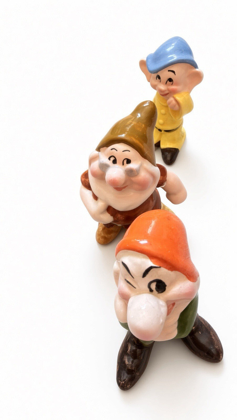 Vintage Disney Snow White & Seven Dwarfs Ceramic Figurines Set Japan 8 Pc