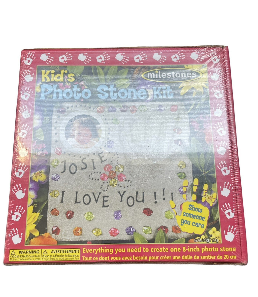 NWT Milestones Kids Photo Stone Kit 8in Plastic Mold Sealed - 580 - Sep11