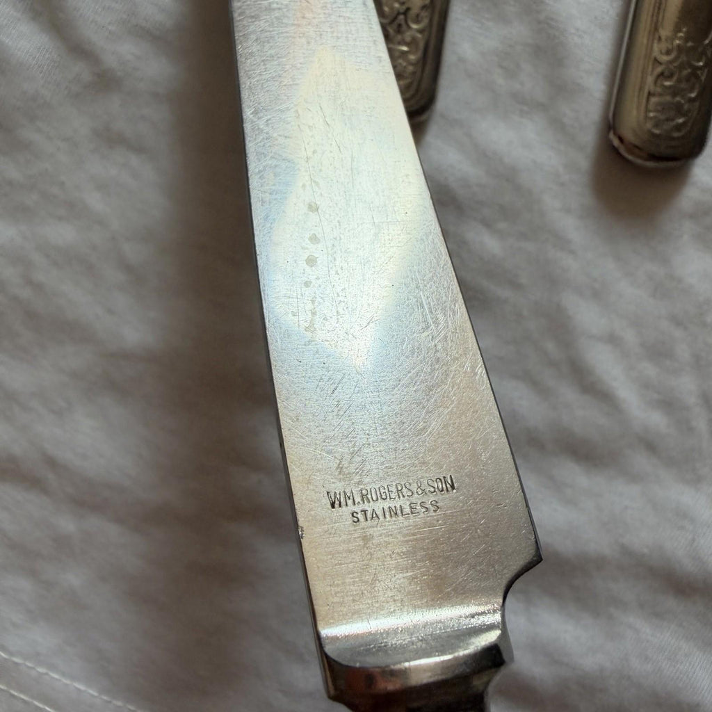 Vintage Wm. Rogers & Son Princess Lady Doris Set of 5 Dinner Knife 9”
