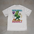Pickleball Addict Funny Pickle Character Sports T-Shirt Back Print