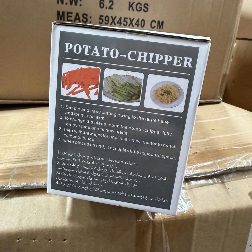 MD-808 Stainless Steel Potato Chipper - Easy French Fry & Veggie Slicer