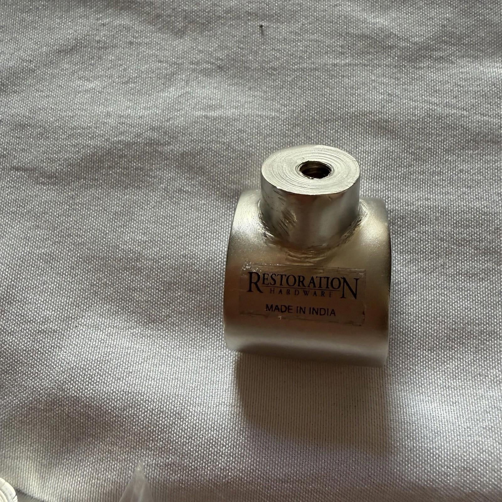 Restoration Hardware RH Pente Curved Cabinet Knob Drawer Pull Pewter Nickel Set