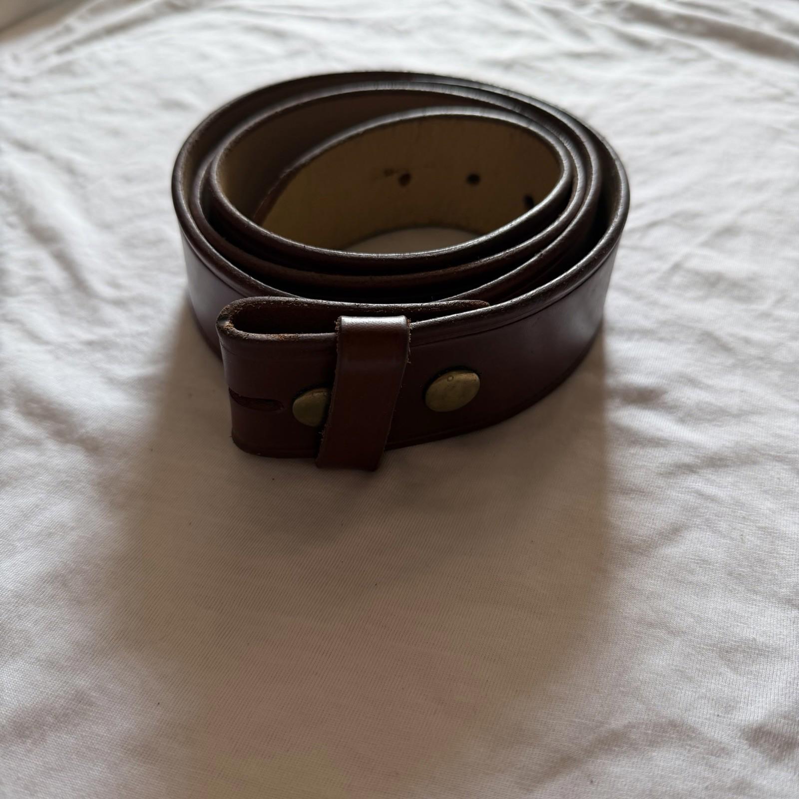 Vintage Cabela’s Brown Leather Belt Size 50 XXL 97-50 Stamp