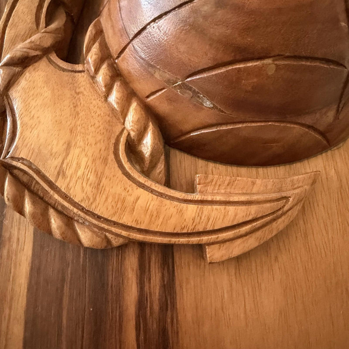 Large Hand Carved USMC EGA Eagle Globe Anchor Wooden Plaque Subic Bay