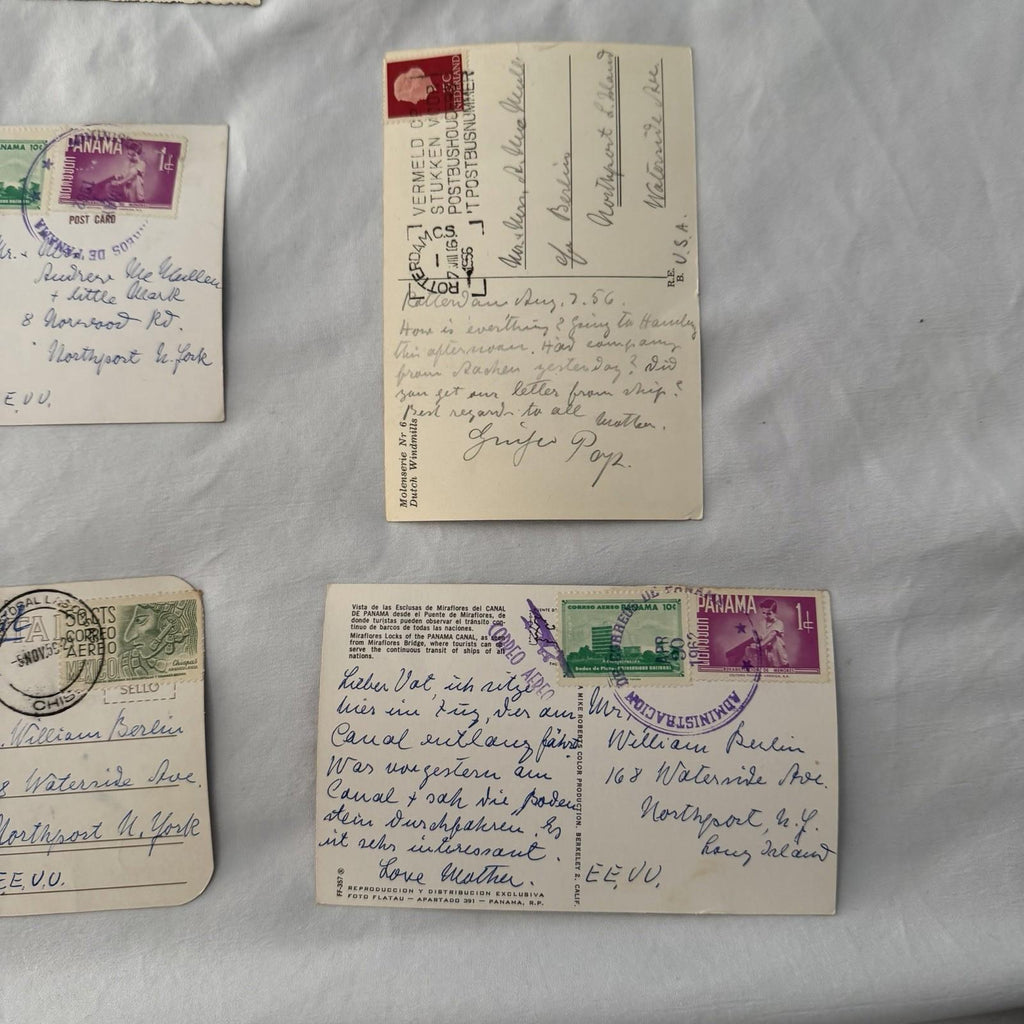 Vintage Postcards Lot - Switzerland Alps, Mexico Pyramids, Panama Canal, Europe