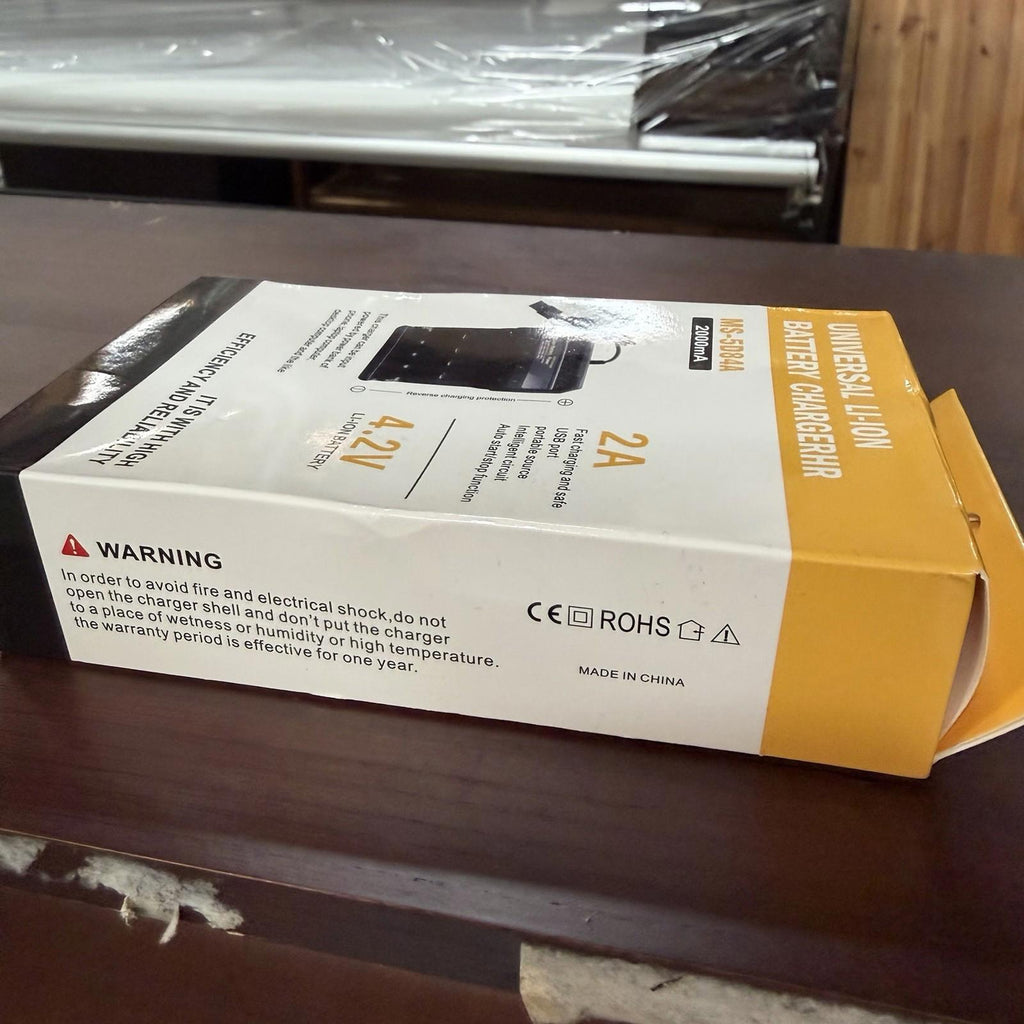 USB-powered, 2000mA fast charge, 4.2V, for 18650/16340/14500 etc. Safe, smart
