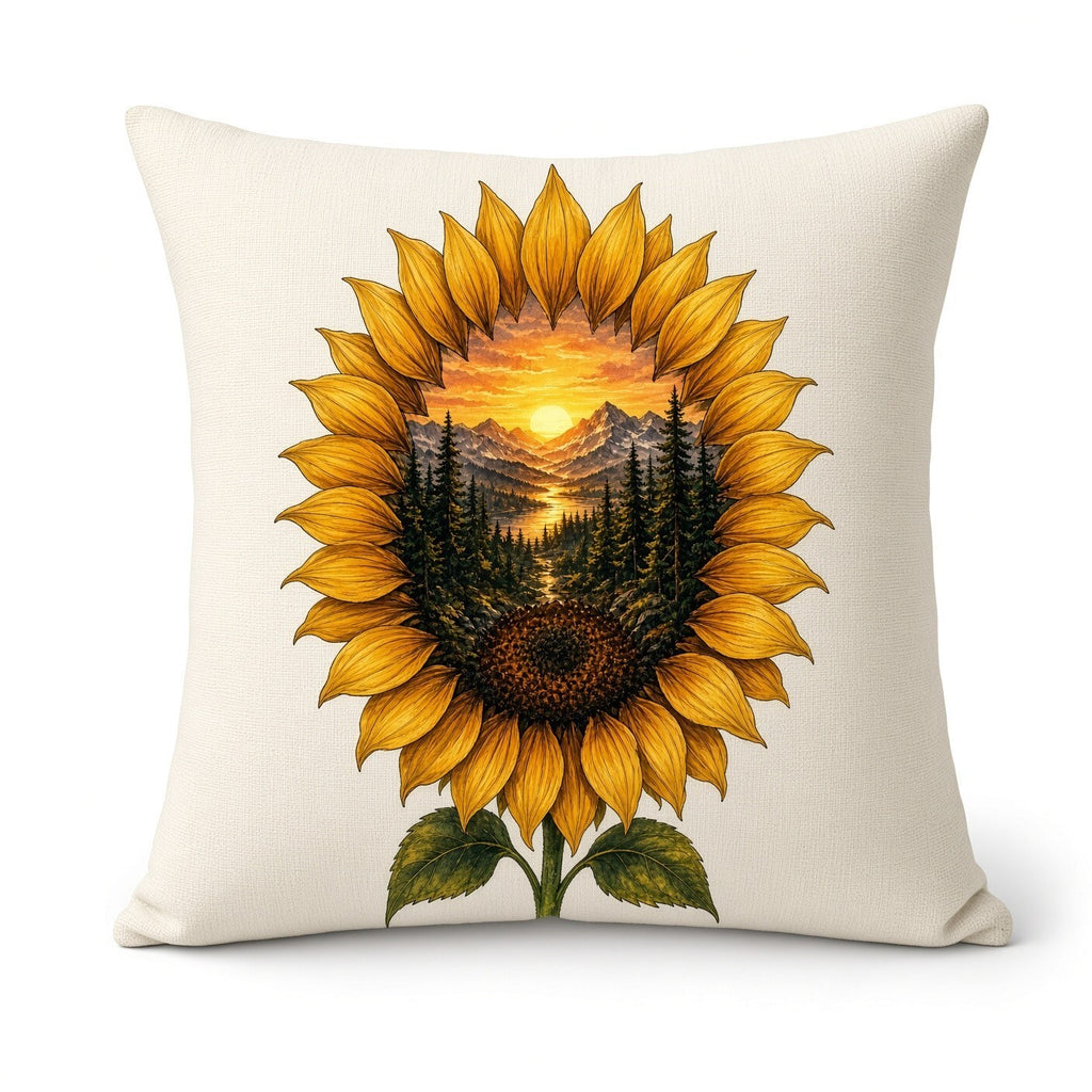 4pcs 10in Sunflower Mountain Sunset Landscape DTF Transfer