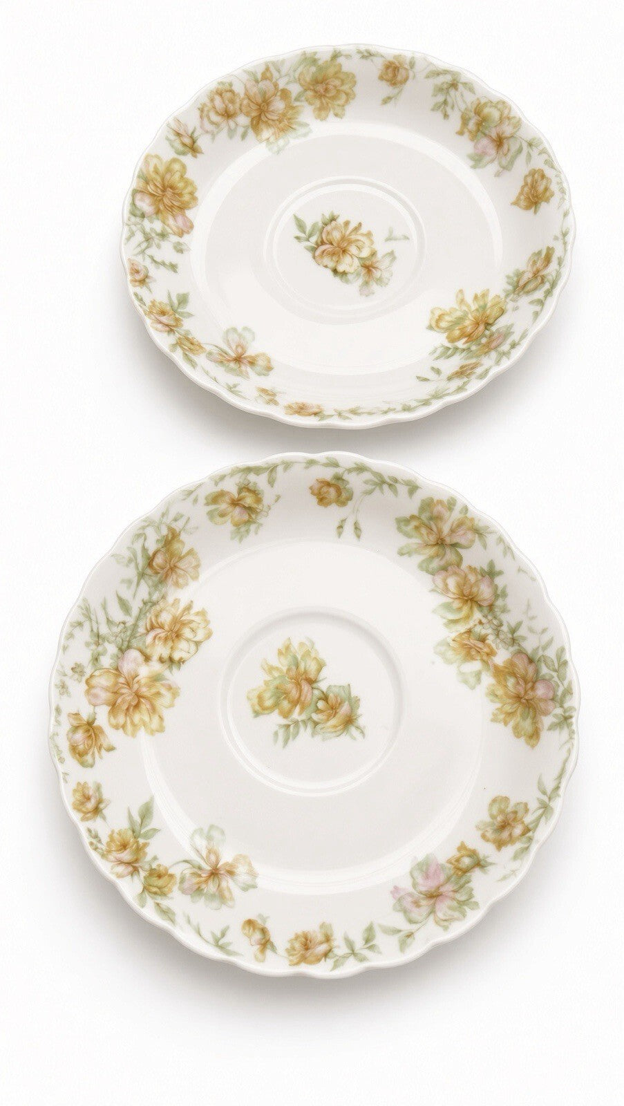 Haviland France Limoges Floral China Tea Cup & 3 Saucers Antique Porcelain Set