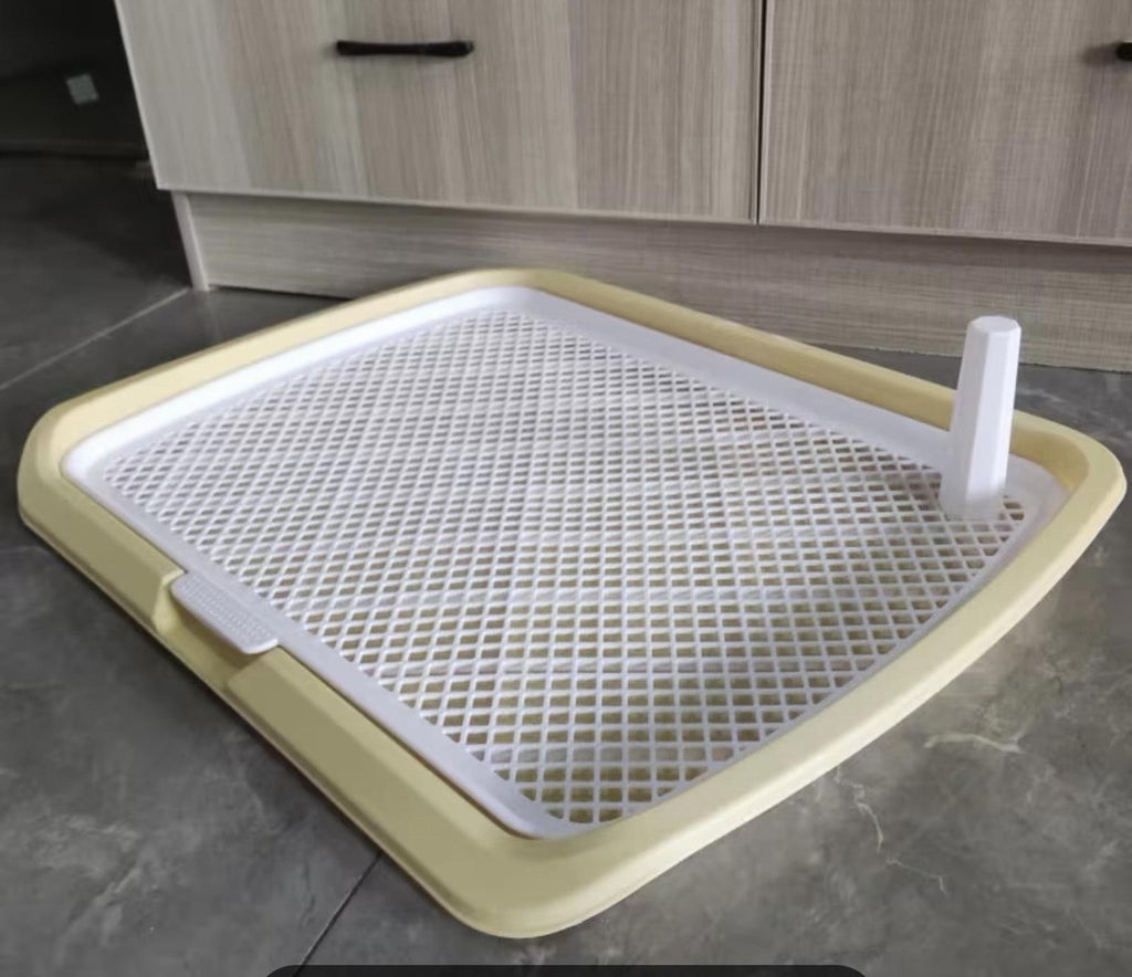 Dog Potty Training Tray Pee Pad Holder Plastic Toilet with Removable Net 16”
