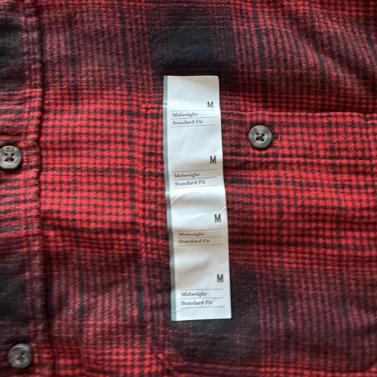 NWT Goodfellow & Co Red Black Plaid Flannel Button-Down Shirt Men's M
