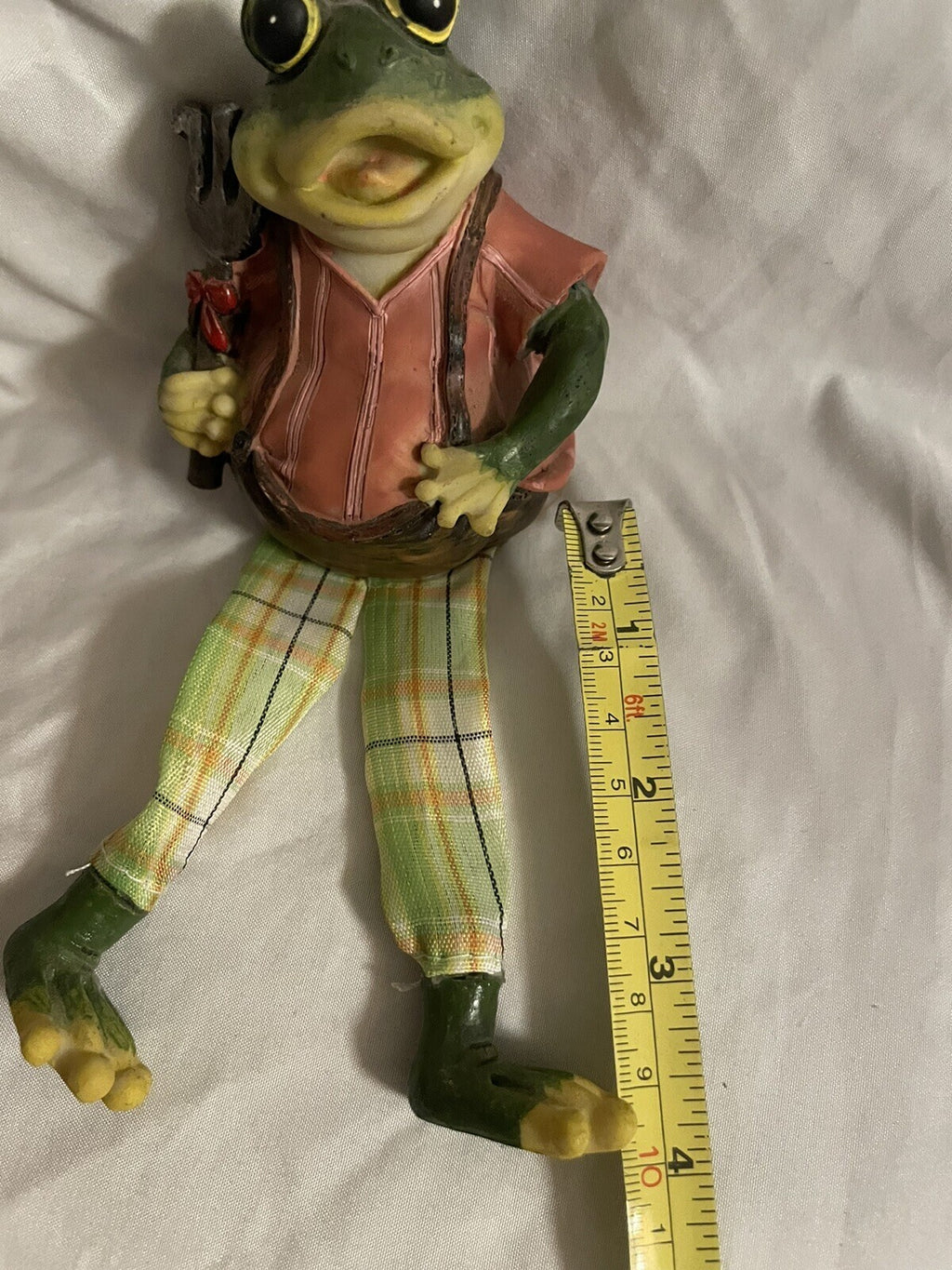 Ganz Cottage Collectibles Frog Figurine with Rake - EA14660 Cheektowaga NY EUC