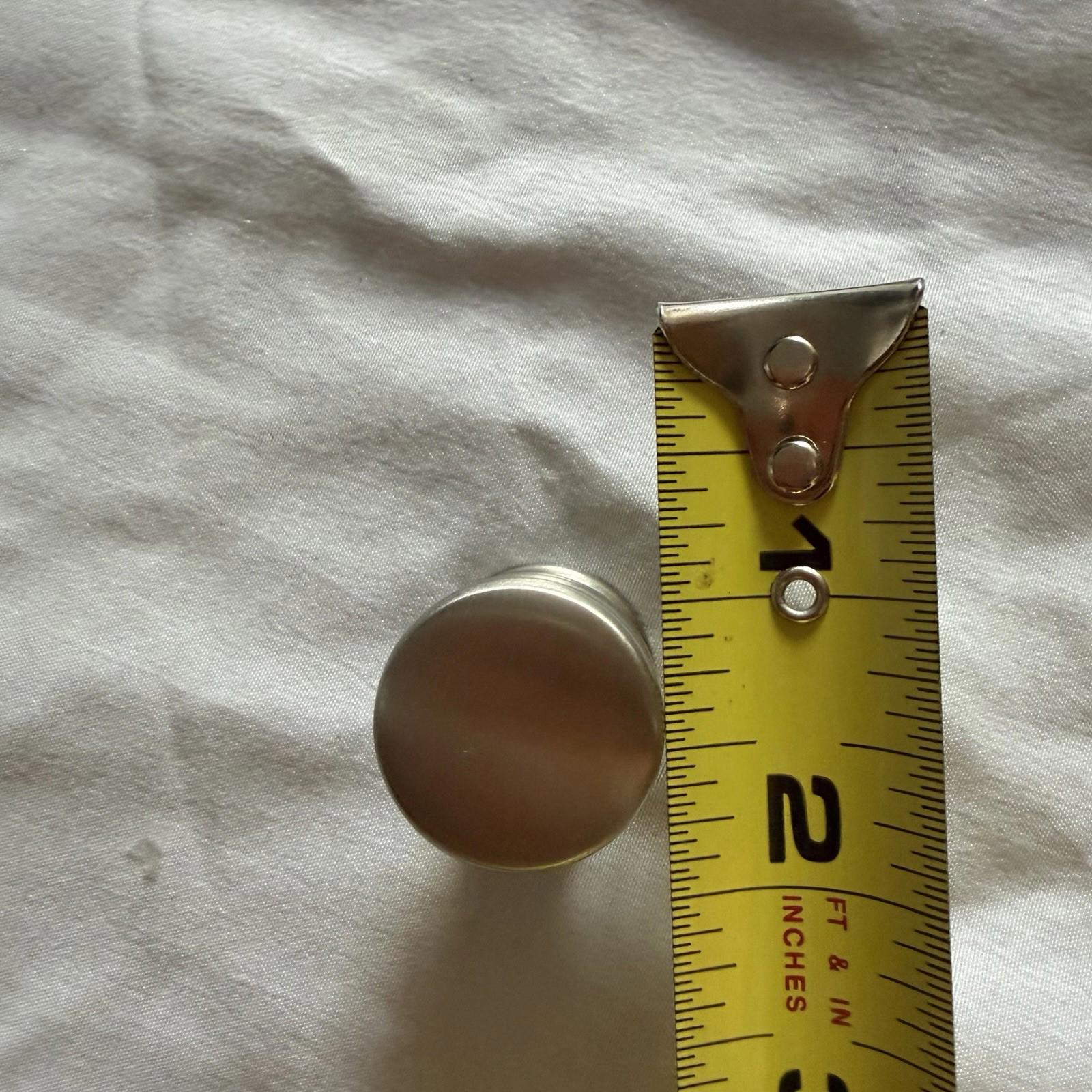 RH Round Cabinet Knob - Brushed Nickel, New w/ Screw, India
