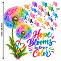 4PCS DTF Transfer Hope Blooms Every Color Dandelion Ribbon 10in Iron On