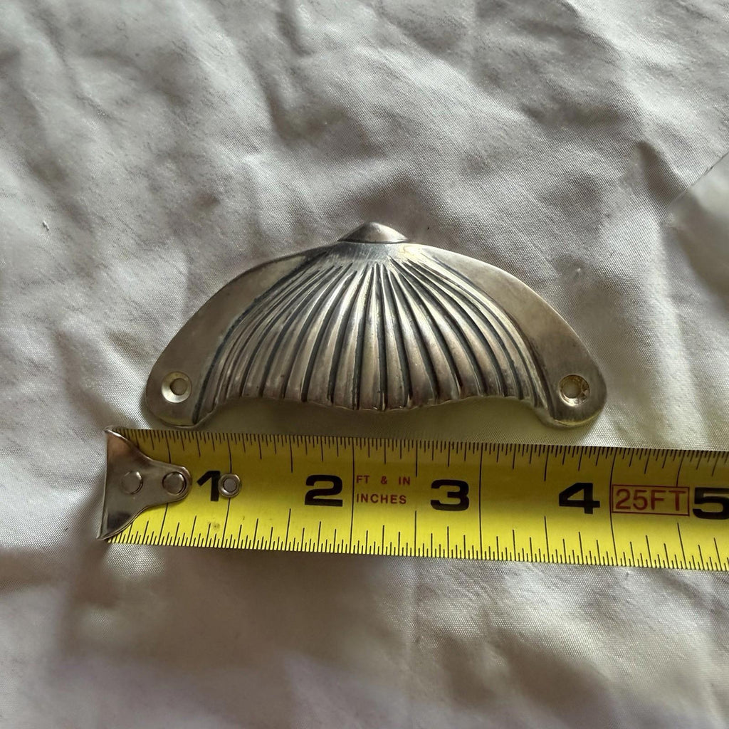 Restoration Hardware Shell Cup Drawer Pull Cabinet Handle 4” w/ Screws