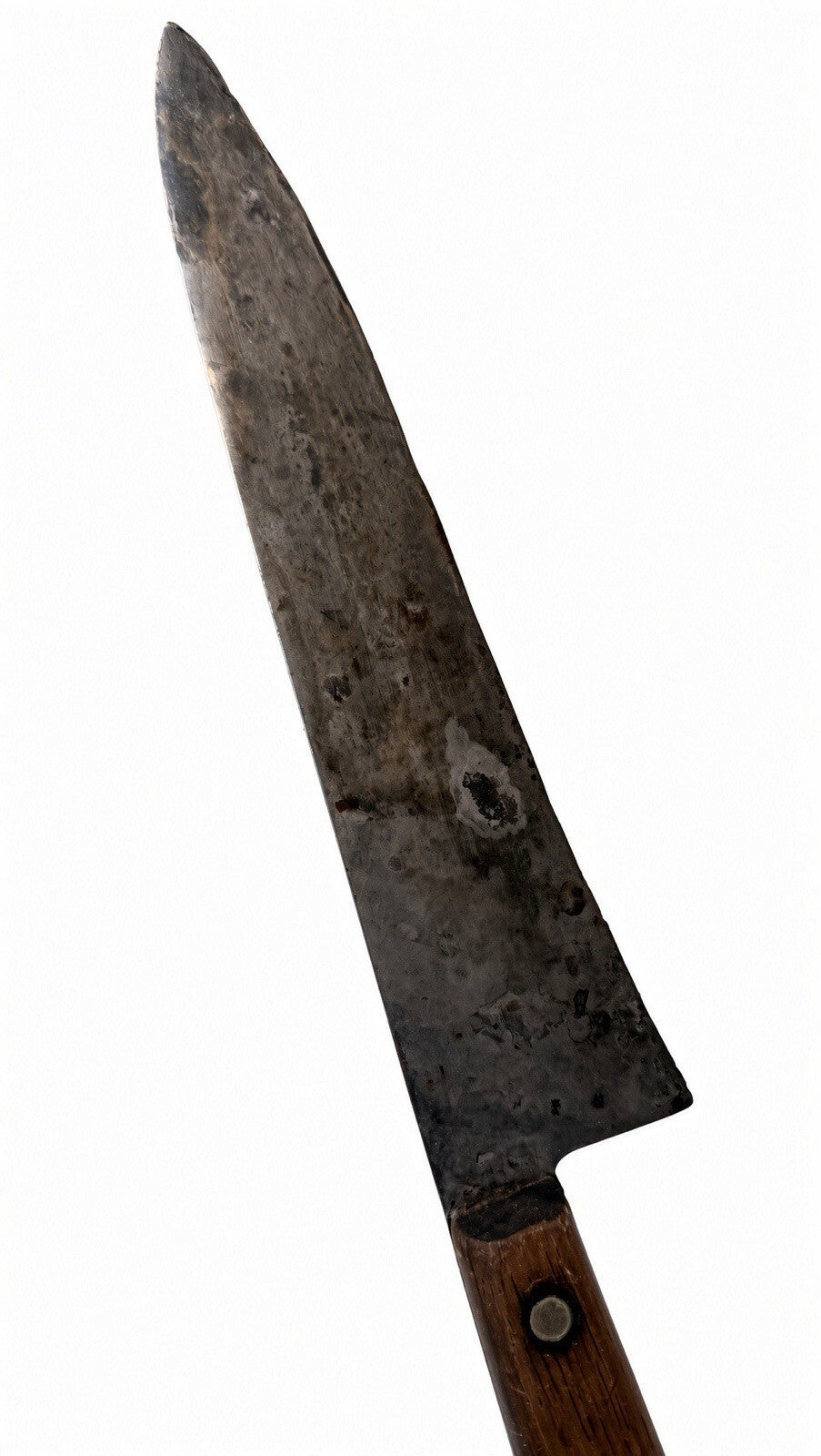 Vintage Dexter 45A10H 10" Carbon Steel Chef Knife Wood Handle Full Tang USA