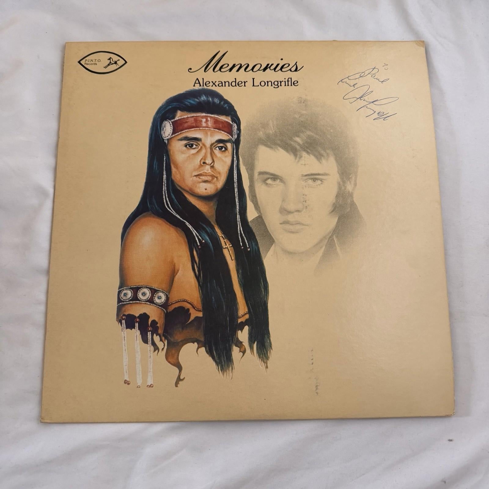 Alexander Longrifle Memories 1981 LP Elvis Tribute Pinto Records Vinyl