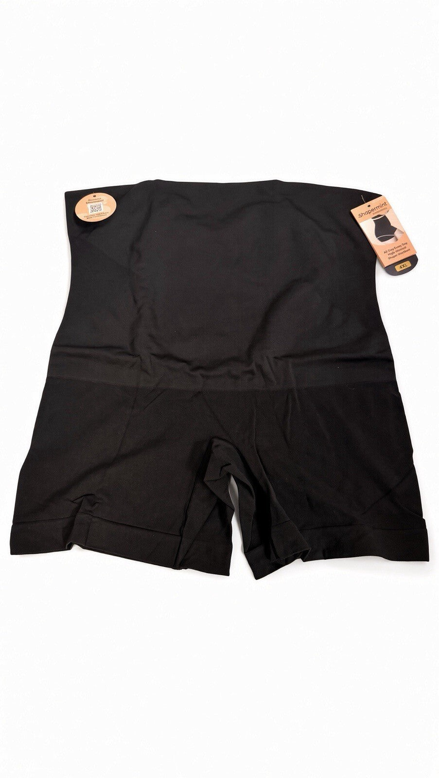 Shapermint Essentials High Waisted Shaper Boyshort 4XL Black Tummy Control NWT