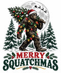 4pcs 10in Merry Squatchmas Bigfoot Christmas DTF Transfer Ready to Press