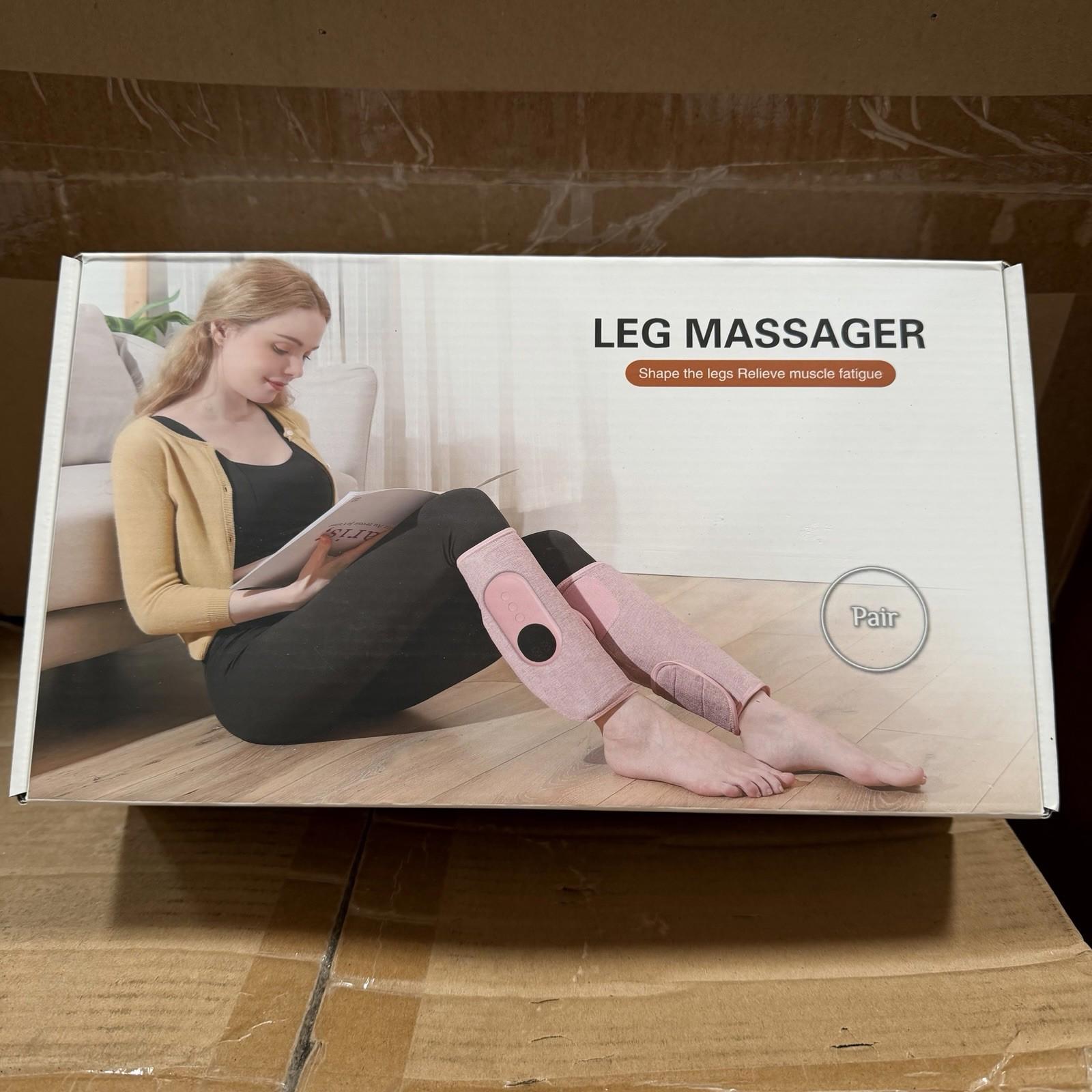 Leg Massager Pair  Air Compression Wraps/ Controller Shape Legs Muscle Relief
