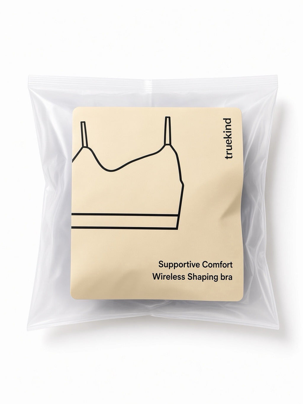 New Truekind Wireless Shaping Bra 2XL White Seamless Supportive Comfort Bra