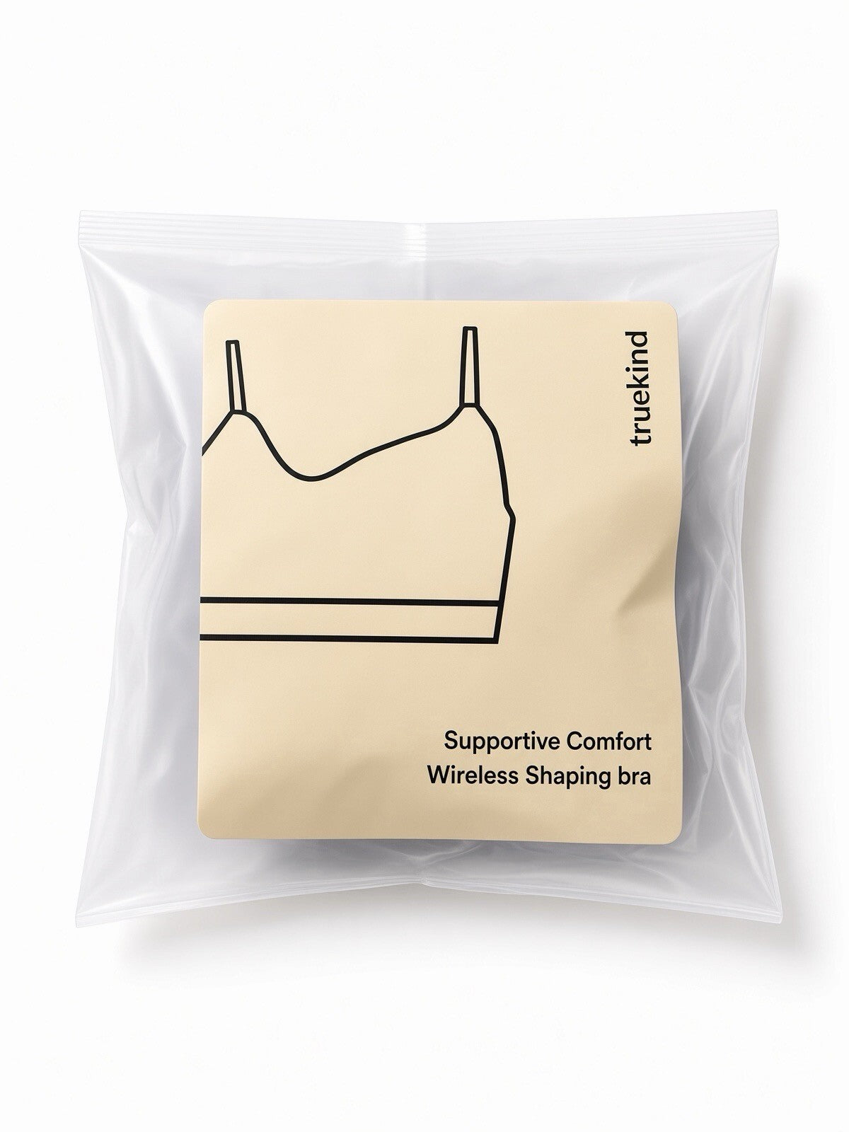 New Truekind Wireless Shaping Bra 2XL White Seamless Supportive Comfort Bra