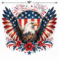 4pcs 10" Bald Eagle Flag Wings DTF PNG Patriotic Iron On Transfer