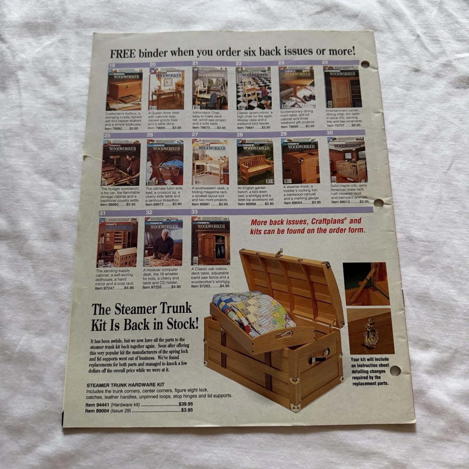 Vintage Today’s Woodworker Magazine – Issue #13, Jan/Feb 1991