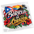 4 Pack Boricua De Corazon Puerto Rico DTF Transfers 10 Inch Iron On