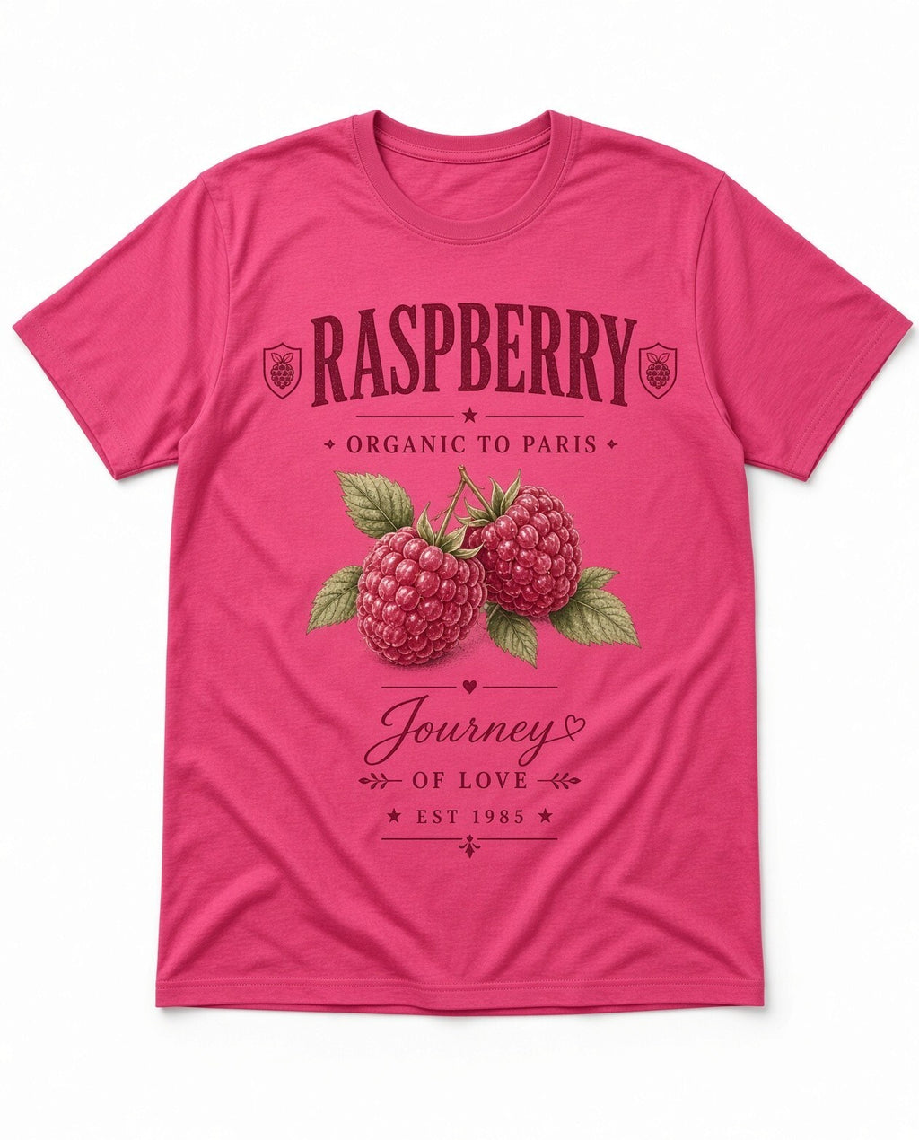 4pcs 10in Raspberry Organic Paris Vintage Fruit DTF Transfer