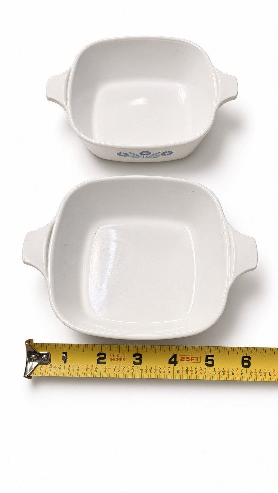 Vintage Corning Ware P-41 Petite Pan Blue Cornflower Set of 2 USA No Lid