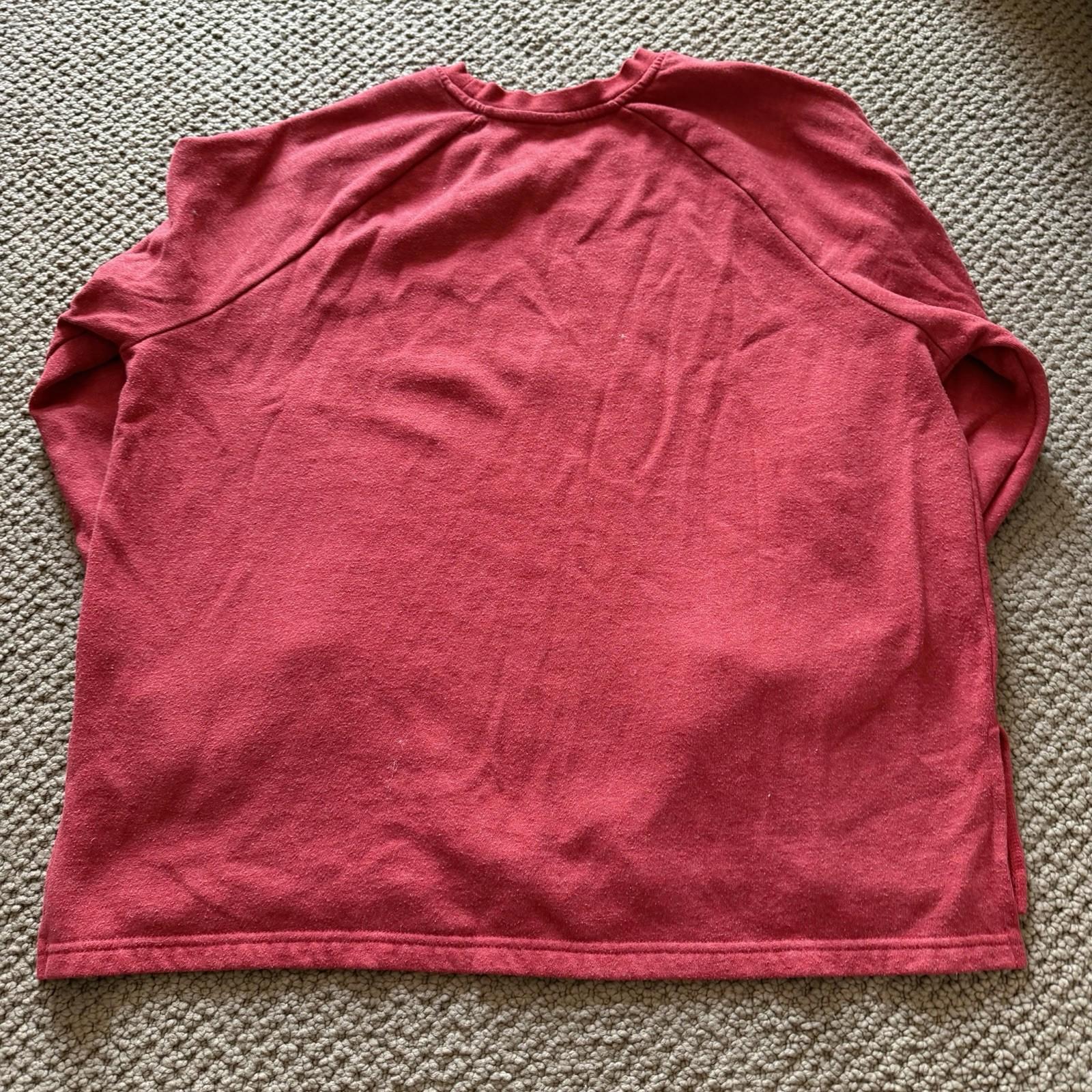 MLB Angels Campus Lifestyle Oversized Red Pullover Sweatshirt Size L