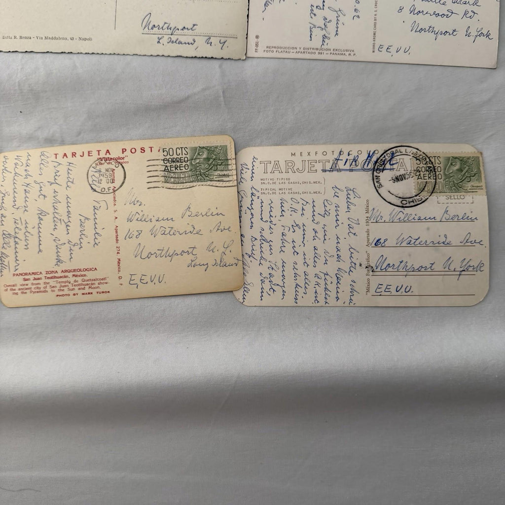 Vintage Postcards Lot - Switzerland Alps, Barcelona Spain, Naples Italy 1950s