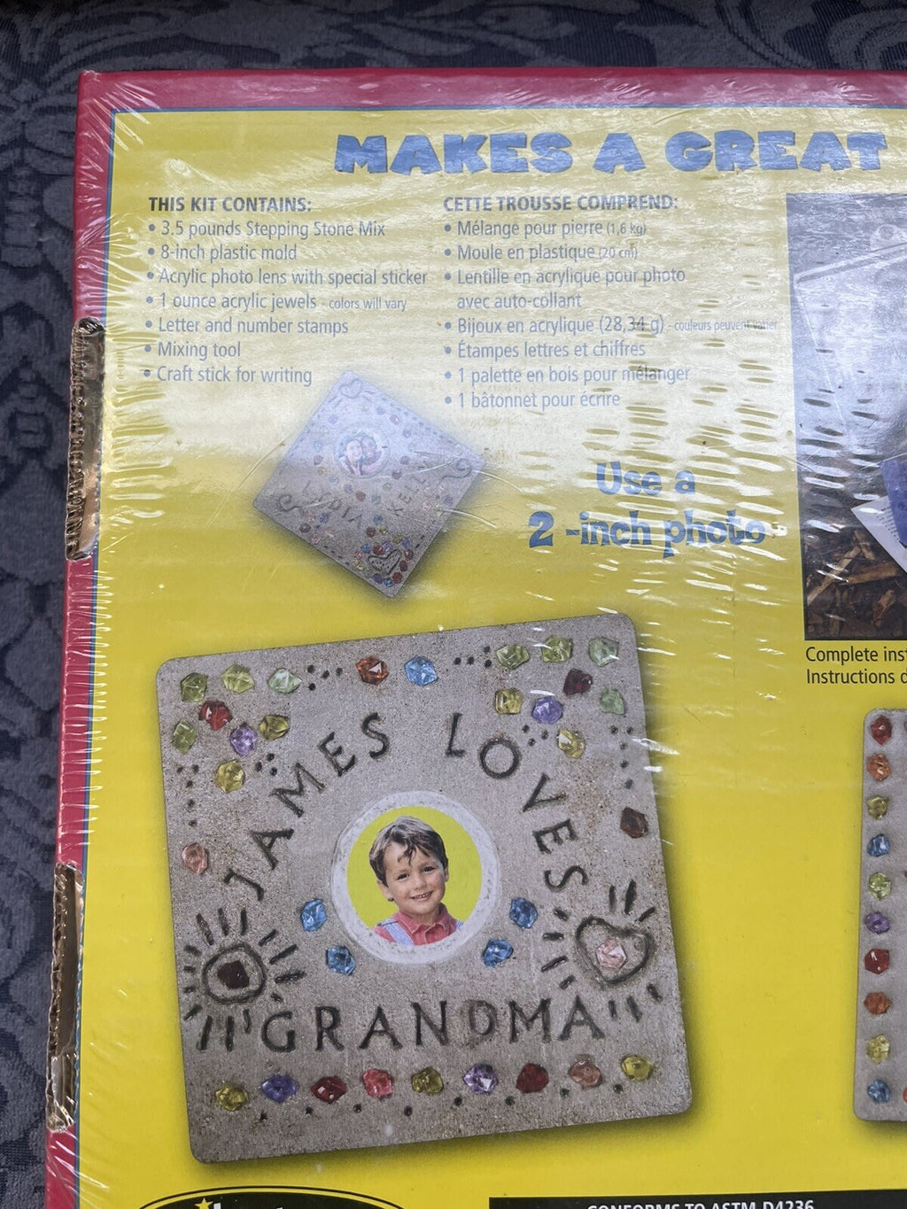NWT Milestones Kids Photo Stone Kit 8in Plastic Mold Sealed - 580 - Sep11